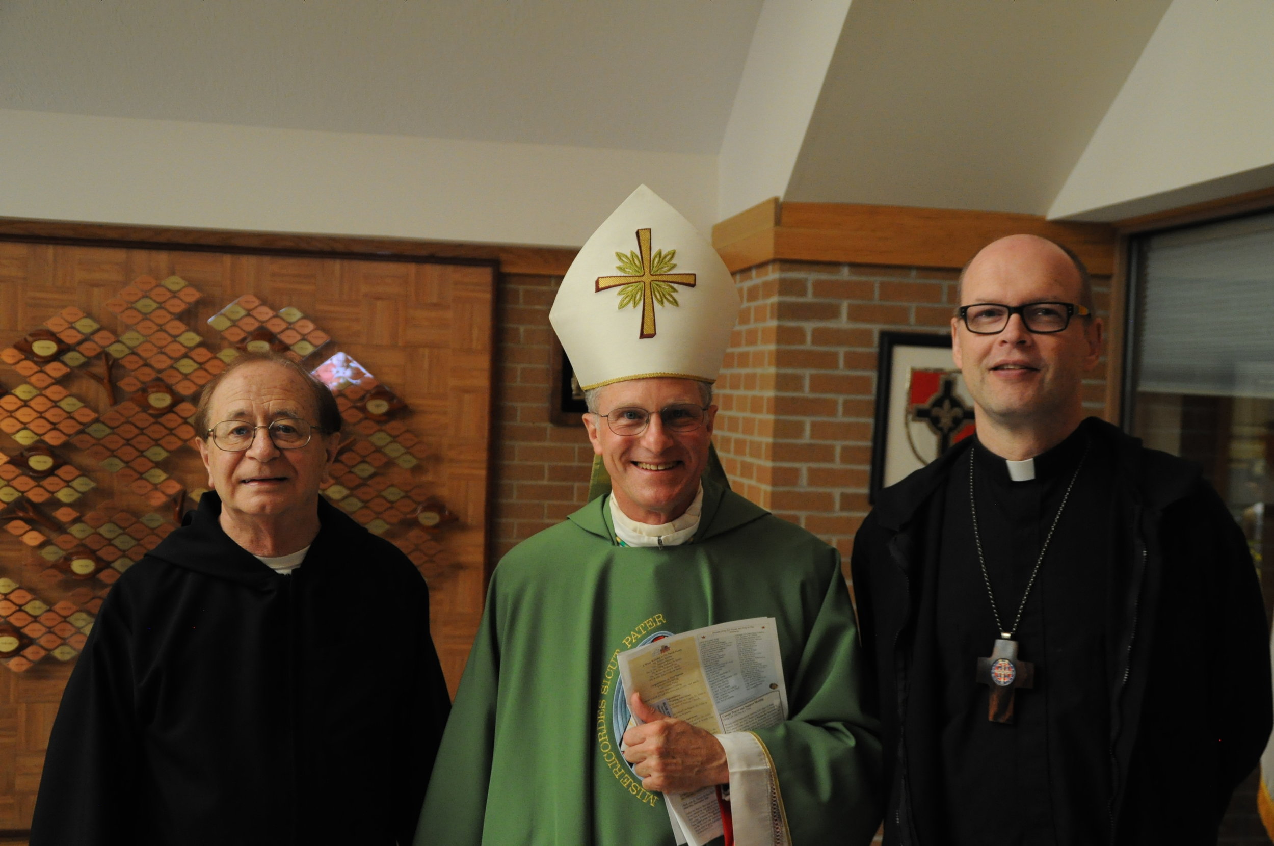  Fr. Krizner, Archbishop Broglio, Abbott Hoover 