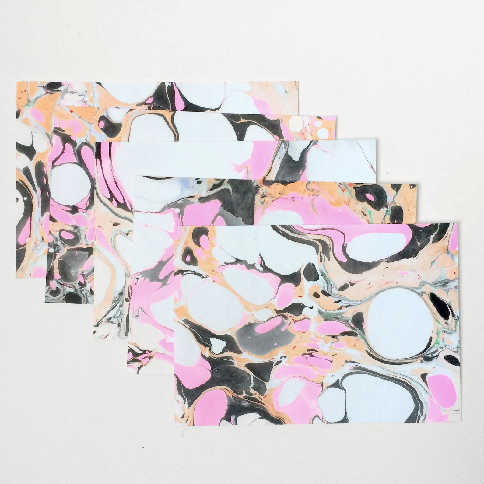 MarbledNoteCards_PinkOrangeBlack01.jpeg