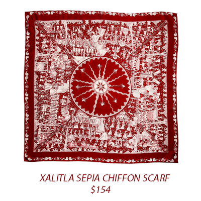 Purchase: Xalitla Sepia Chiffon Scarf