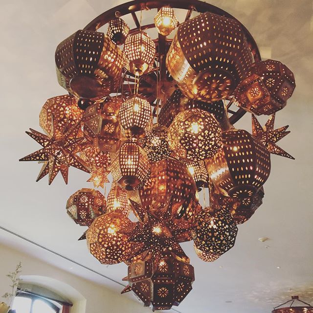 Mexican chandelier at the Rosewood Hotel, San Miguel de Allende