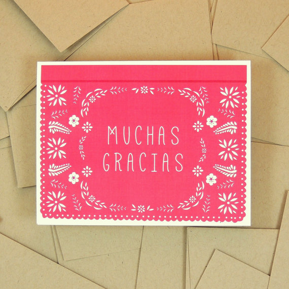JPstationery Papel Picado Thank You Card // $1.75