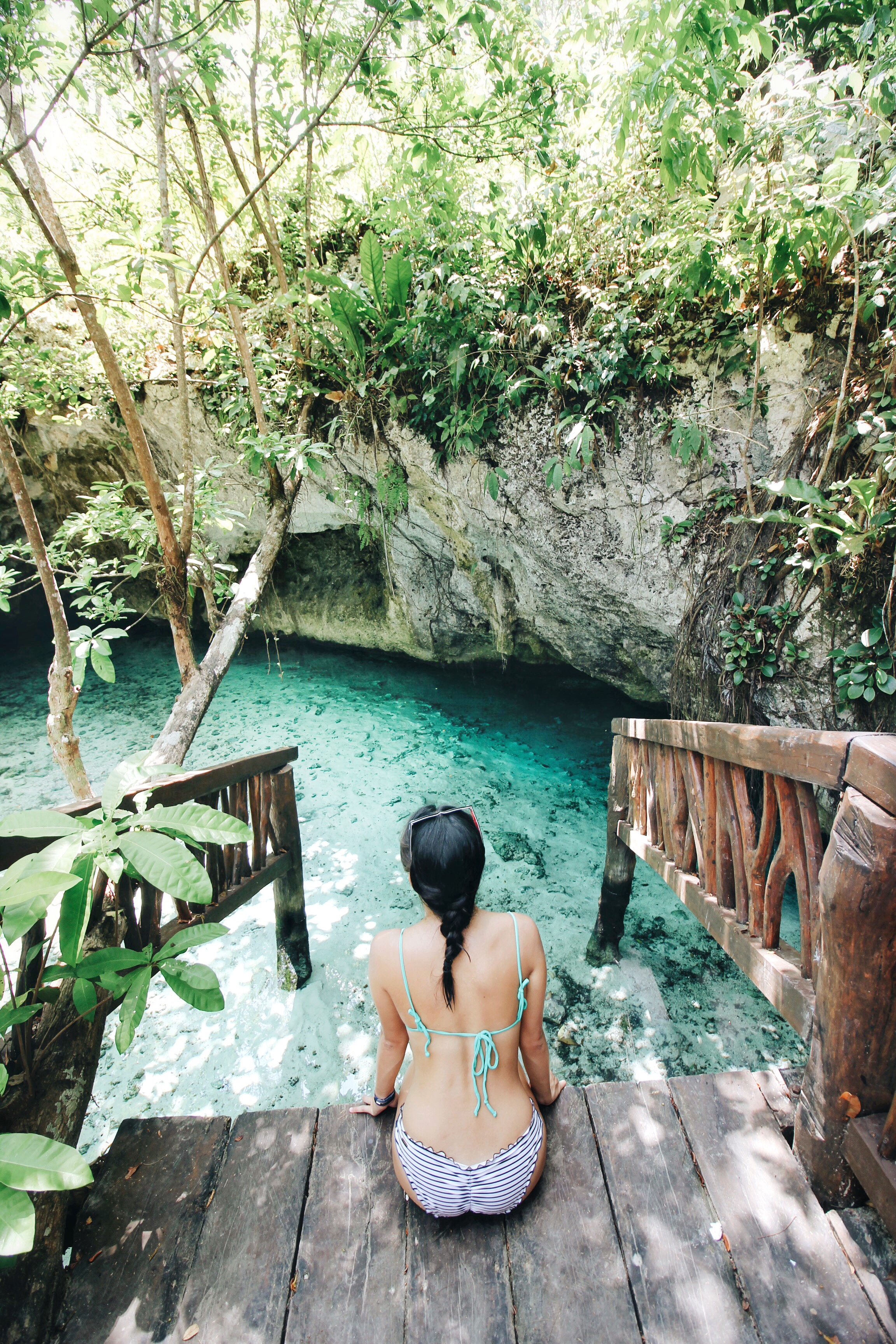 Pictured: Natalie in Gran Cenote, Tulum.