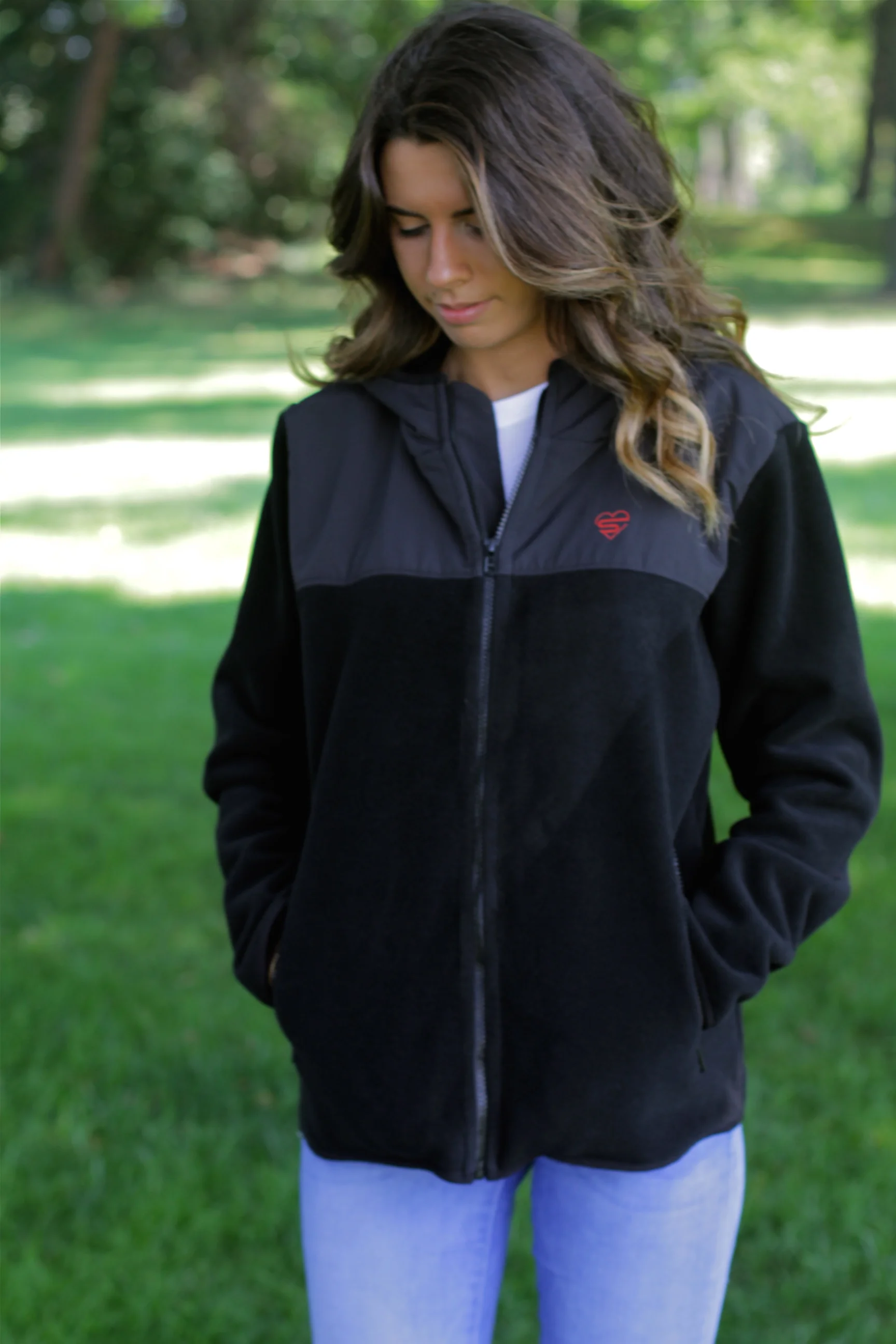 WOMEN'S POLAR FLEECE HOODED JACKET 