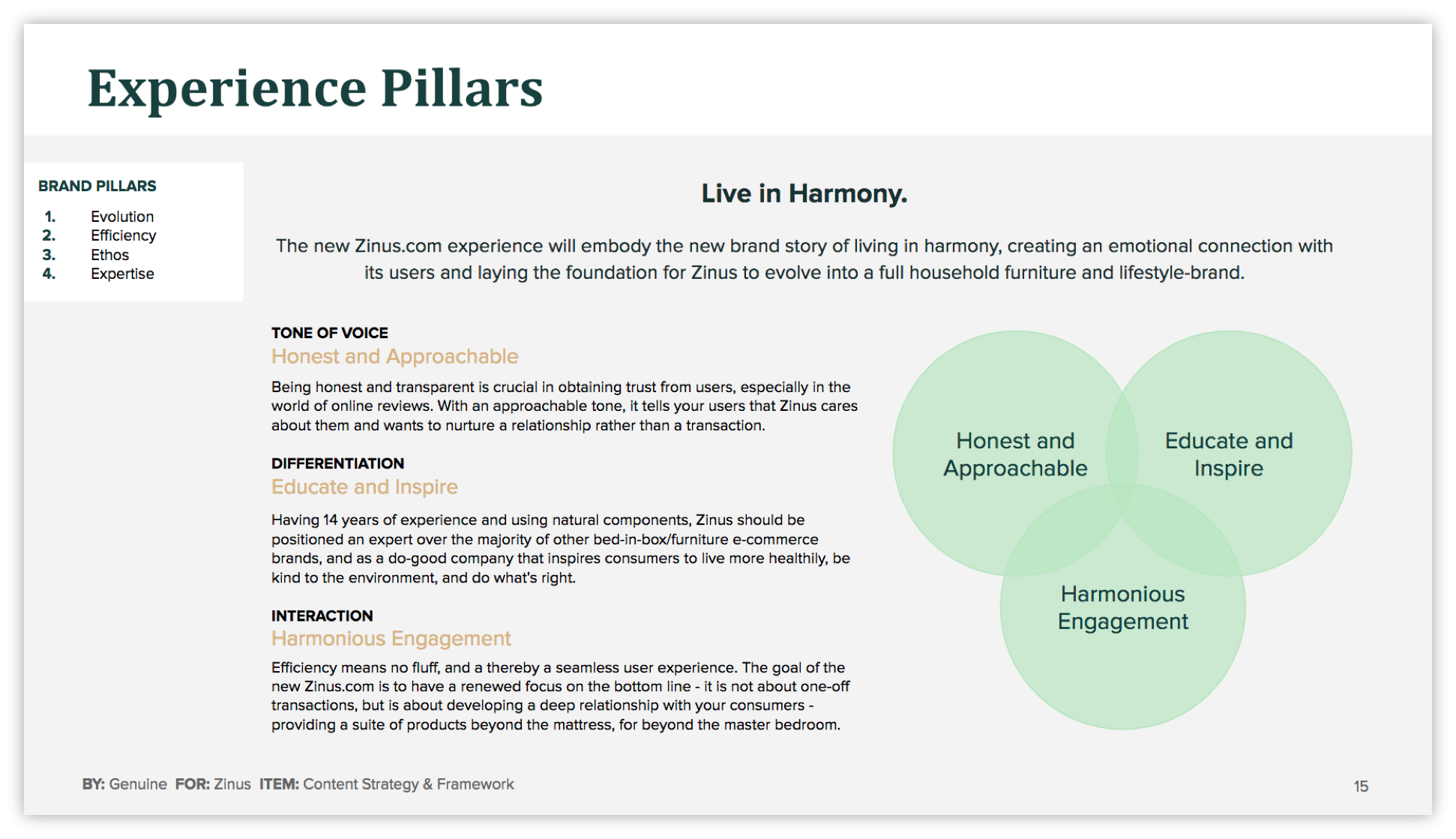Experience Pillars