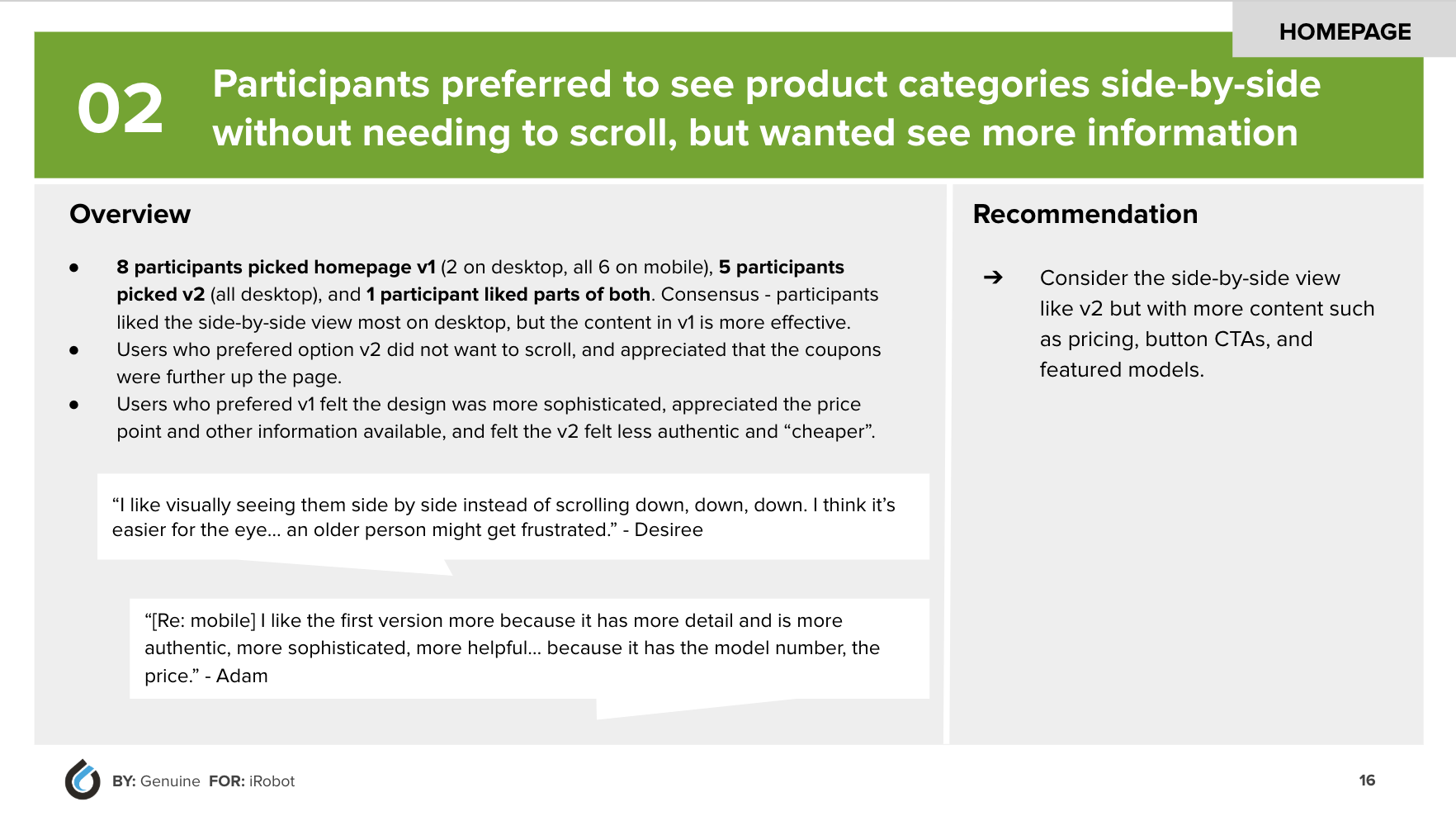 Usability Testing Findings &amp; Recommendations - Finding 2