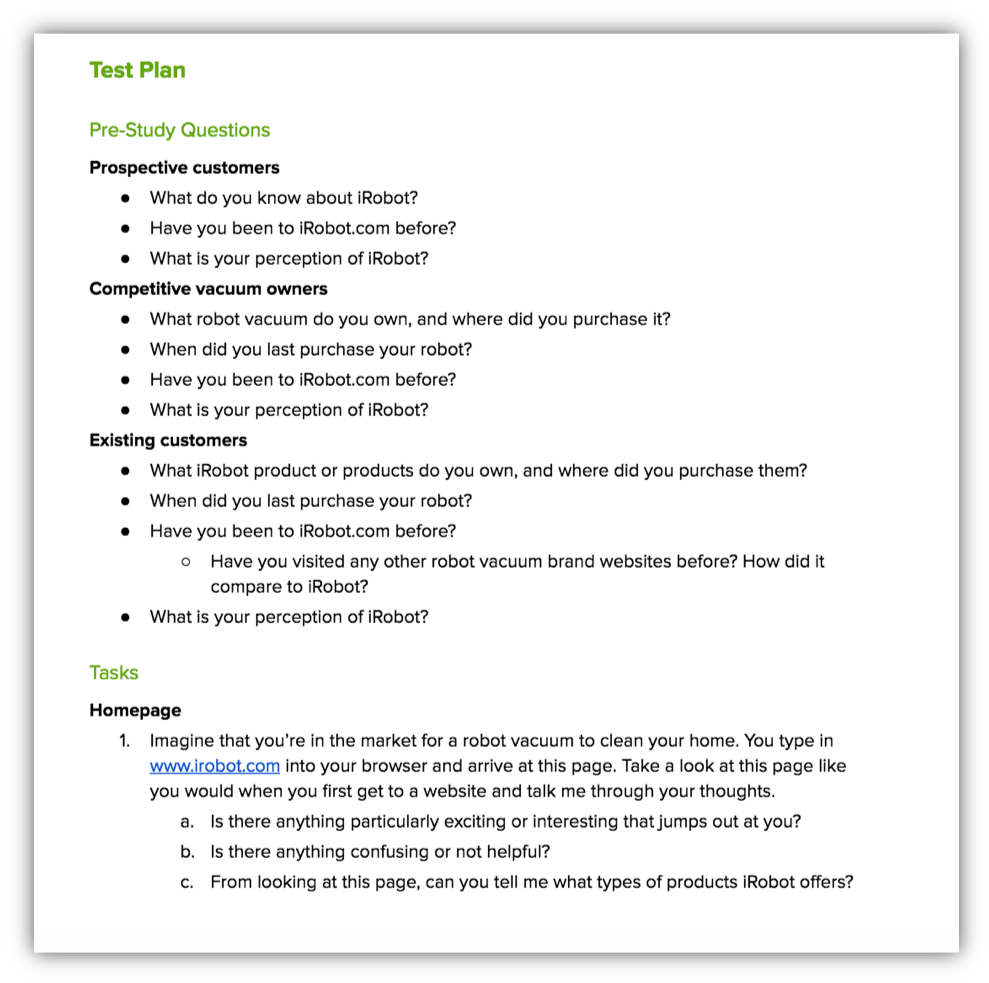 Usability Test Plan