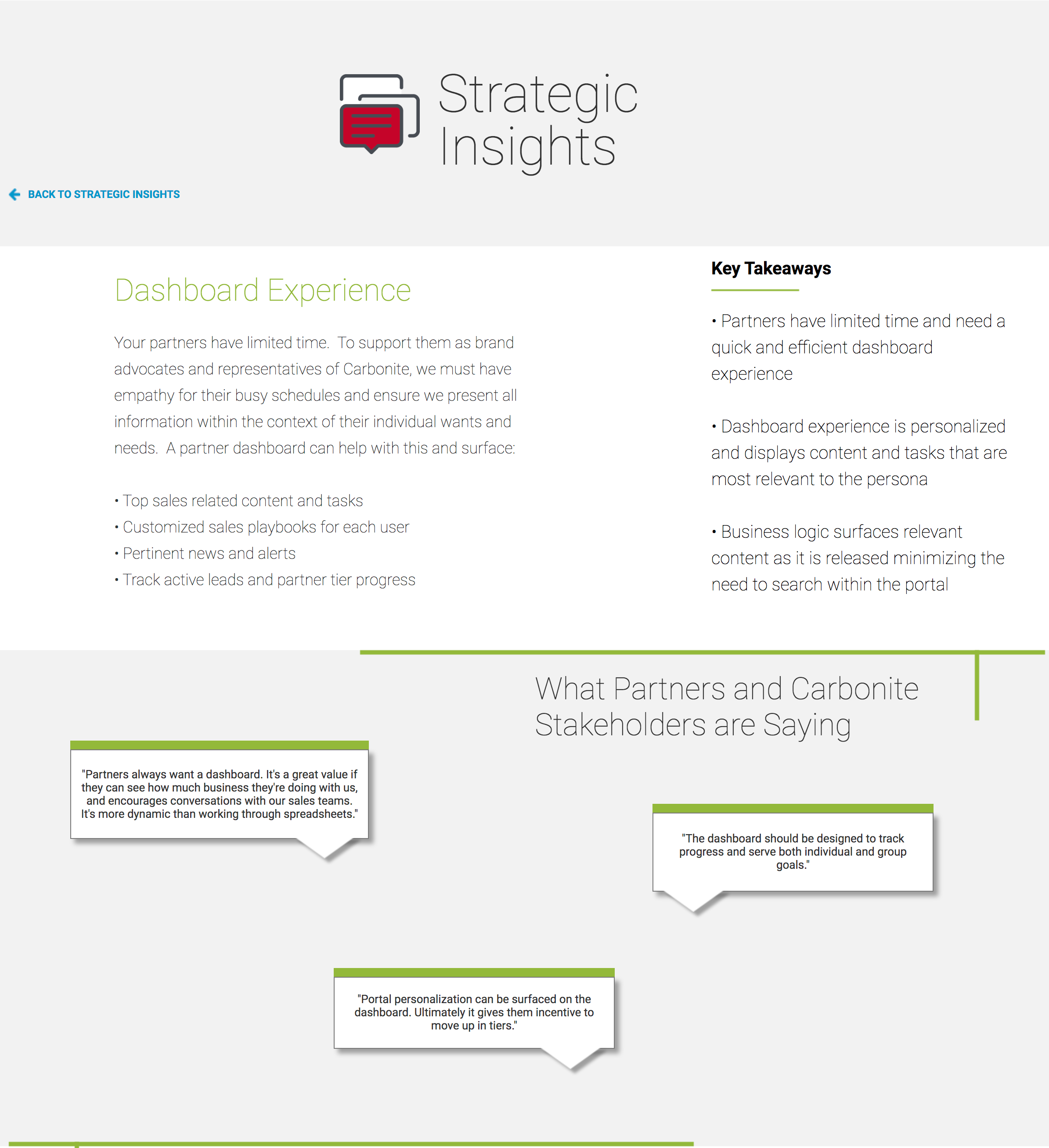 Strategic Insight - Dashboard