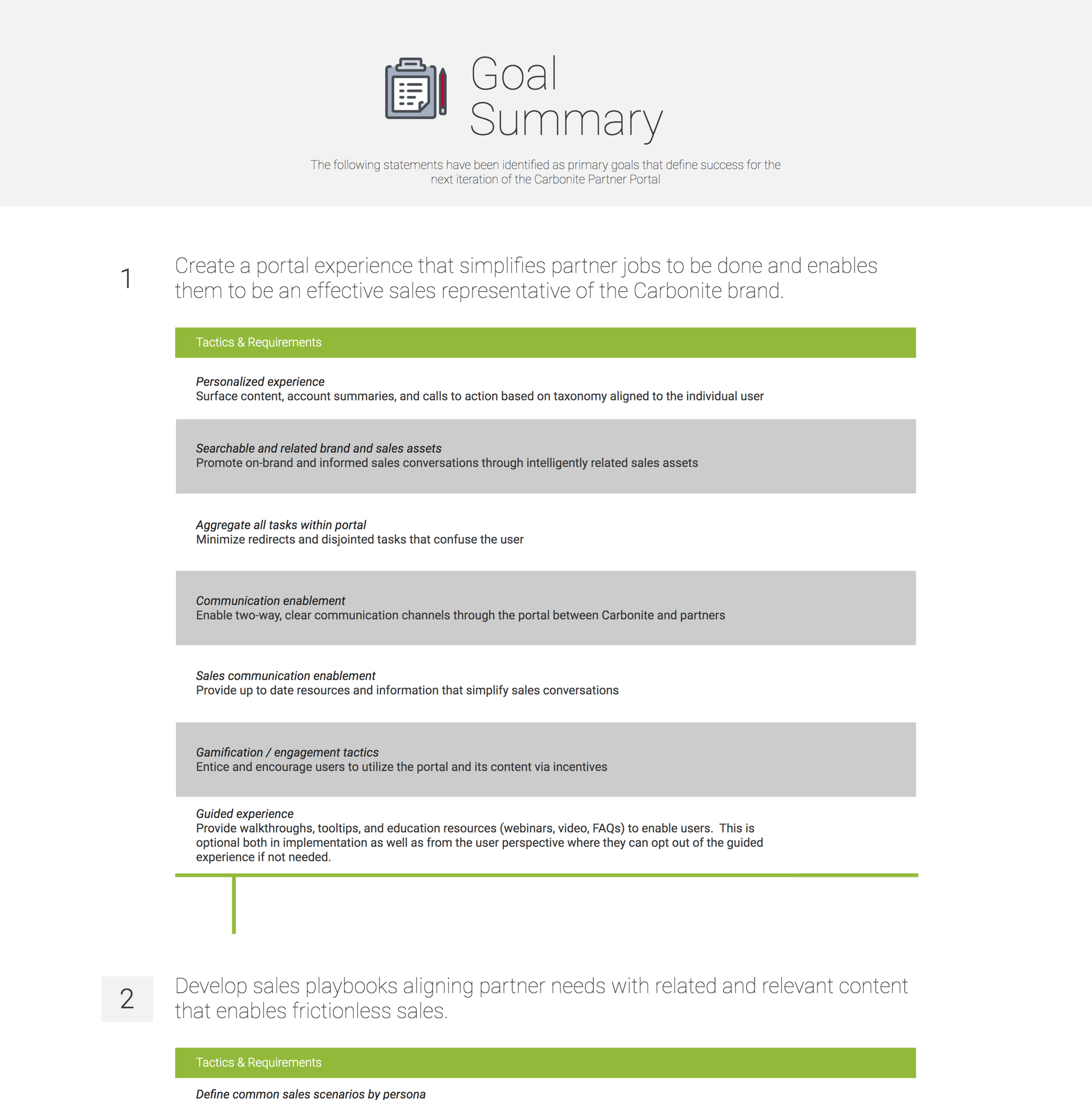 Business Goals - Summary