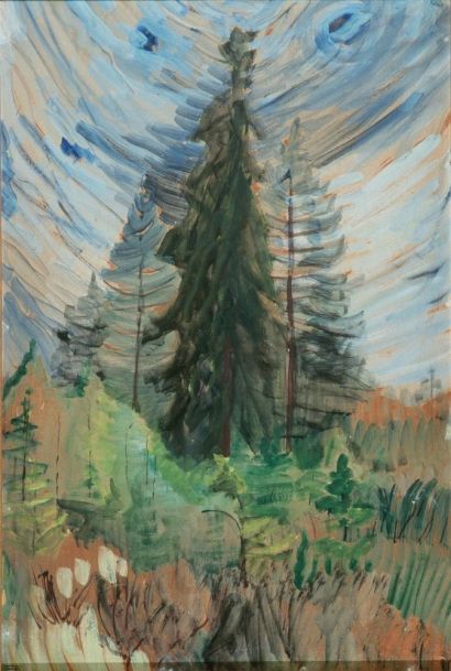 Pine Trees and Blue Sky by Emily Carr