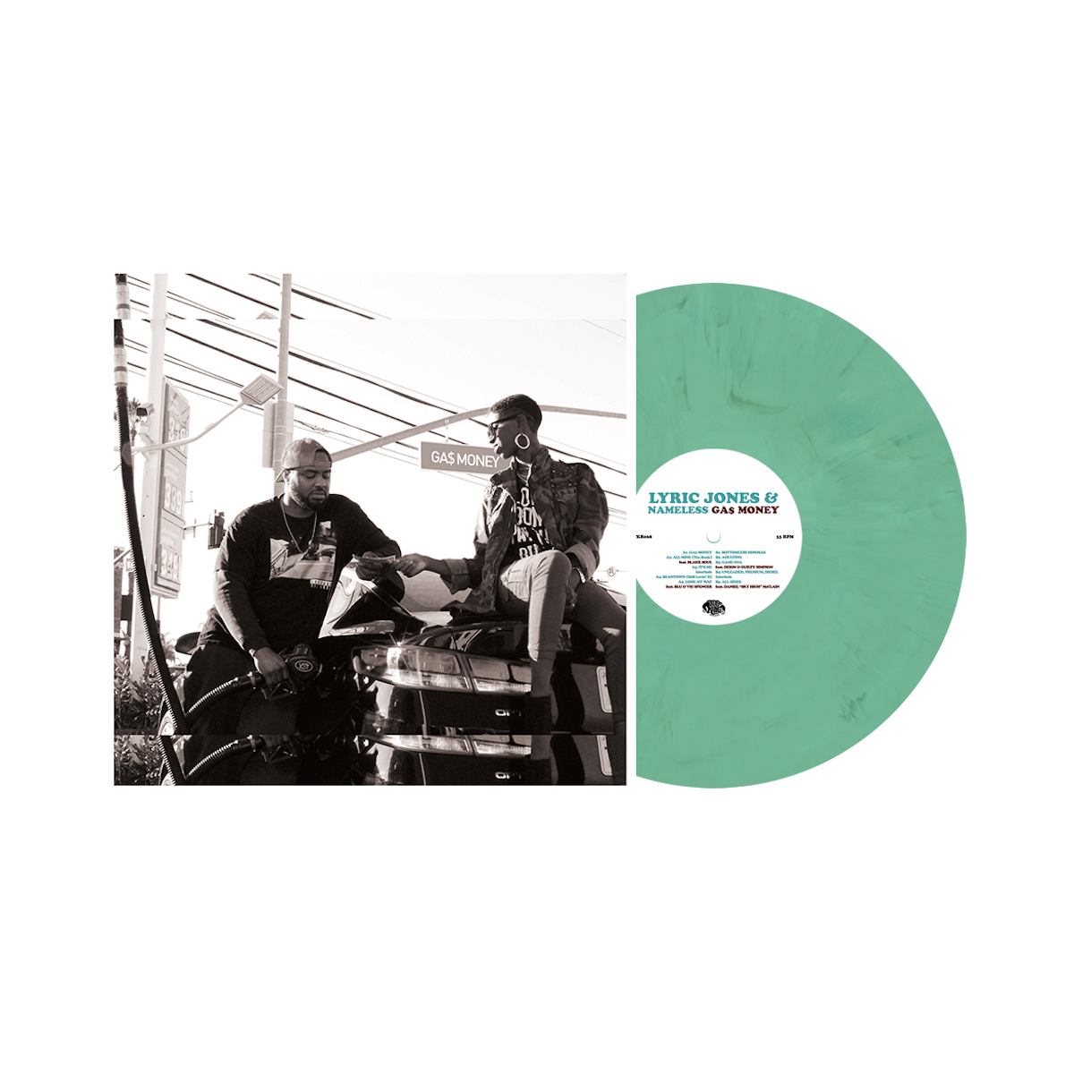 GA$ MONEY (LP) Limited Edition 12" Vinyl  AQUA GREEN &amp; BLACK - $32 - $35 USD