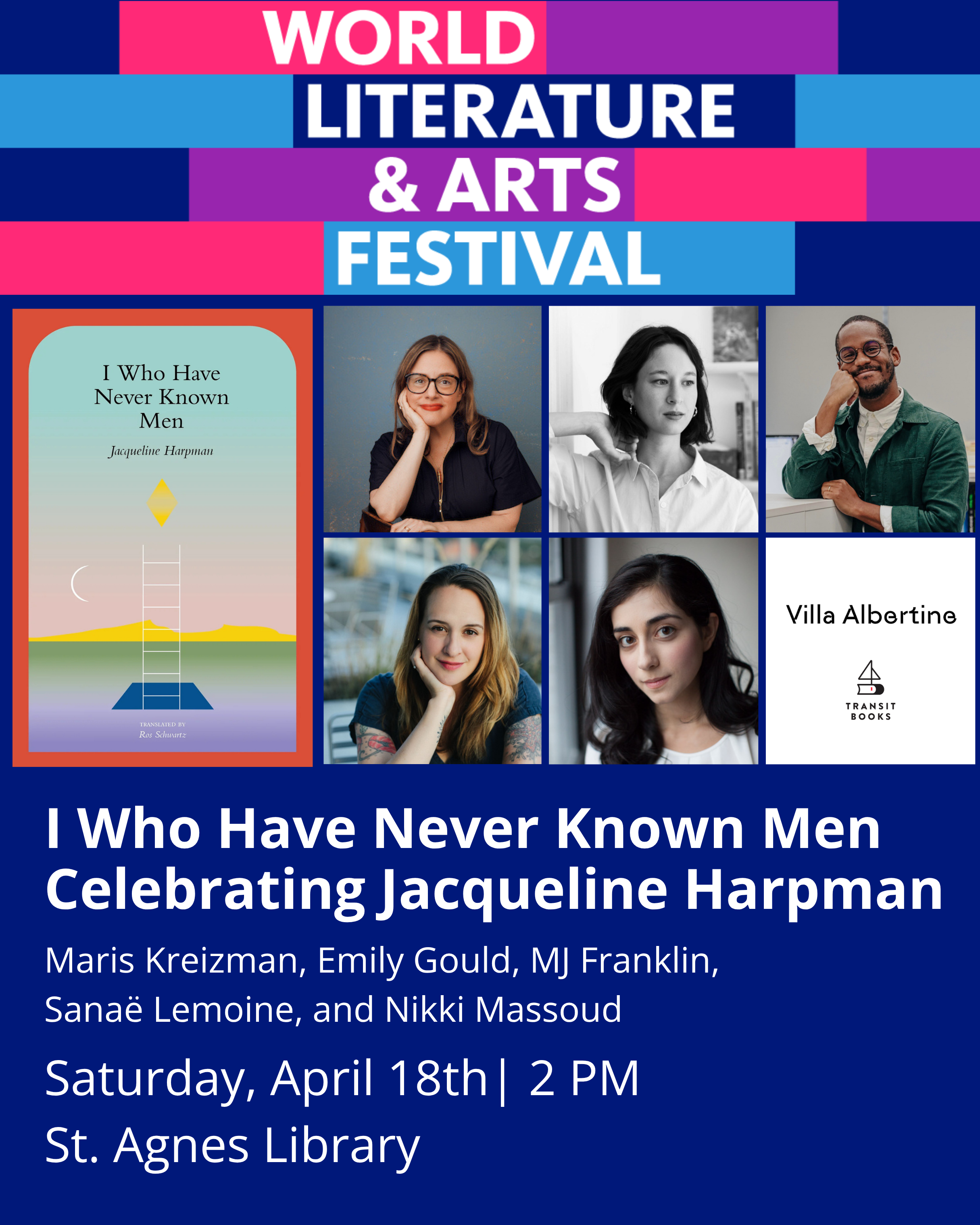 World Literature &amp; Arts Festival: Celebrating Jacqueline Harpman's "I Who Have Never Known Men"