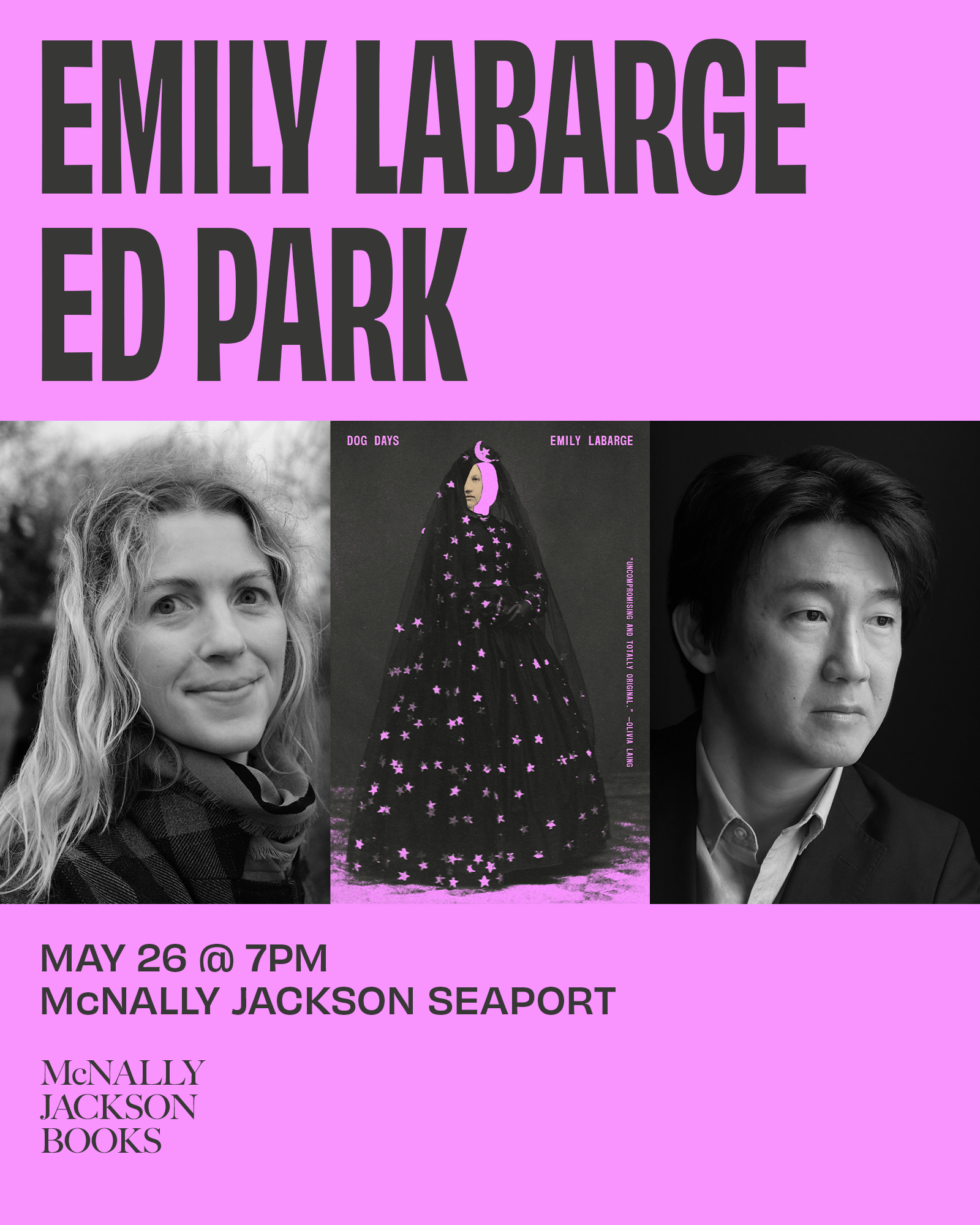 NYC: Emily LaBarge &amp; Ed Park launch "Dog Days" at McNally Jackson Seaport