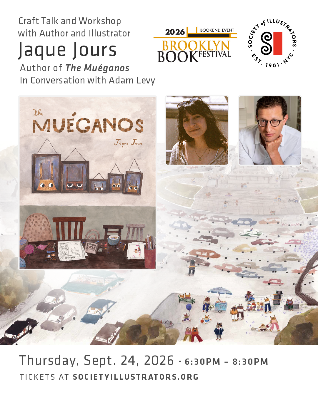 "The Muéganos" at the Society of Illustrators: Craft talk + workshop with Jaque Jours &amp; Adam Levy