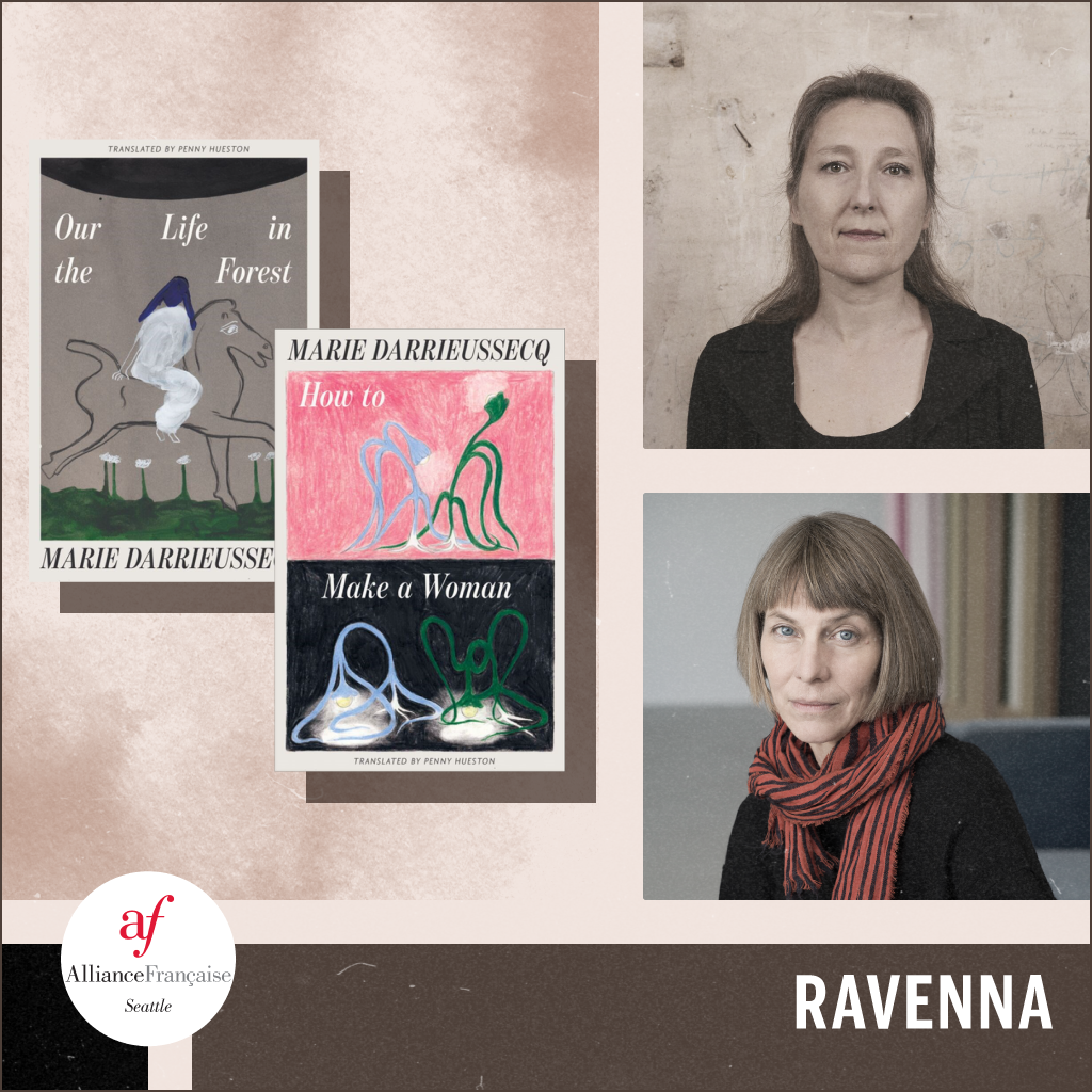 Marie Darrieussecq with Anne de Marcken at Third Place Books (Ravenna)