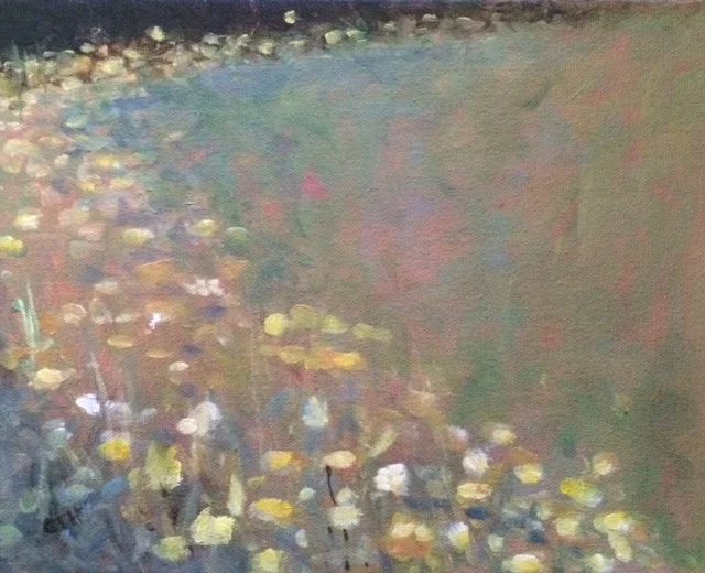 Carolyn Heffelfinger Wild Flowers 10%22x8%22 oil on canvas.jpg