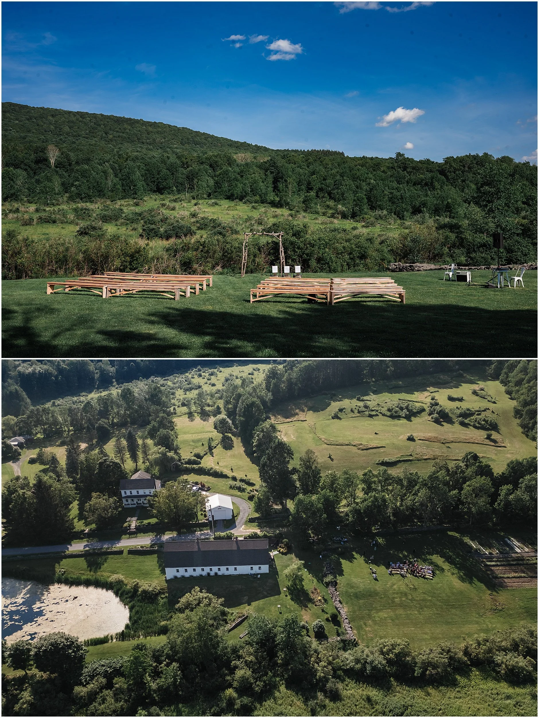 The Inn at West Settlement ceremony space nestled in the heart of the Catskill Mountains of Upstate New York