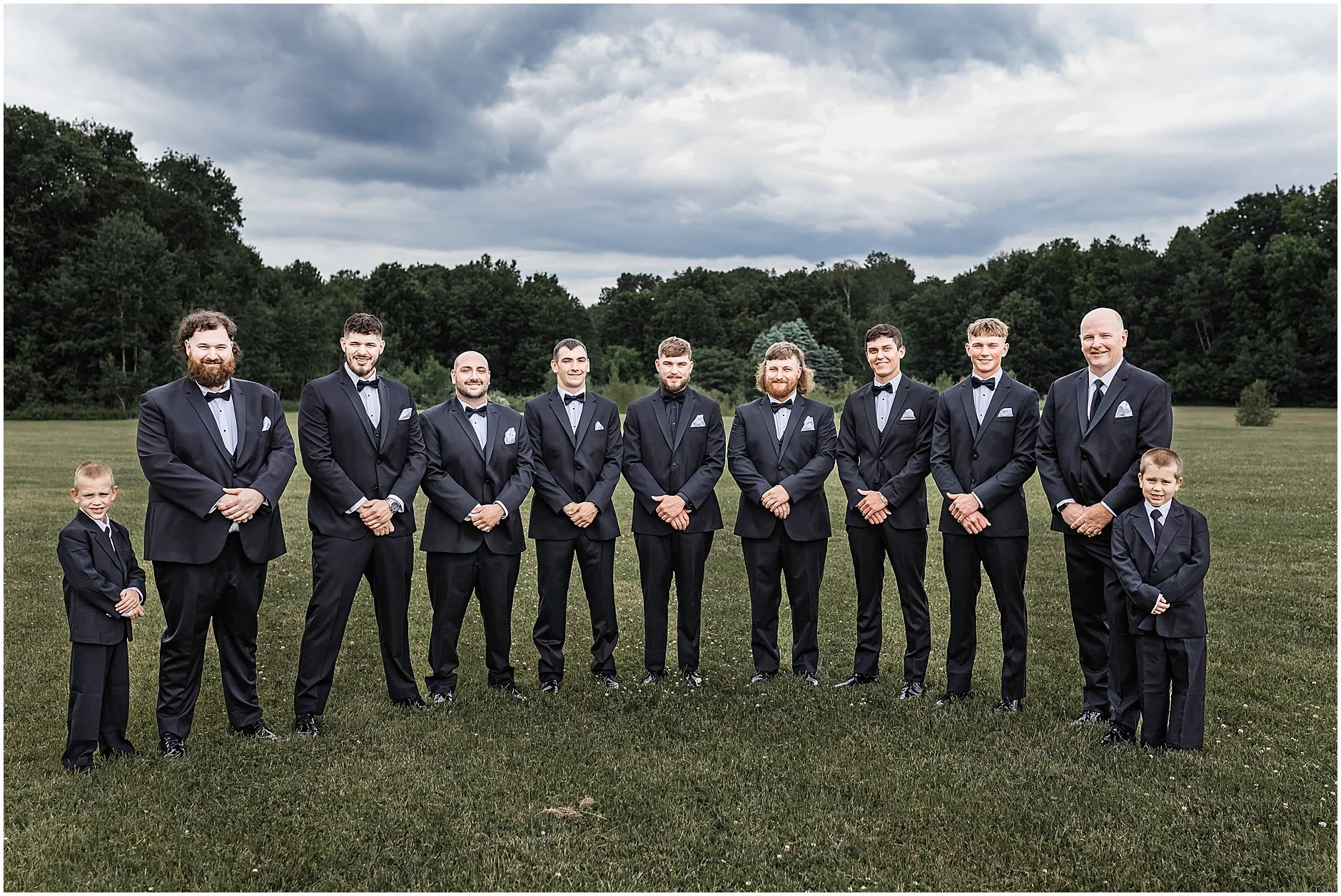 Classic groomsman shot at a spring wedding in the Catskills.