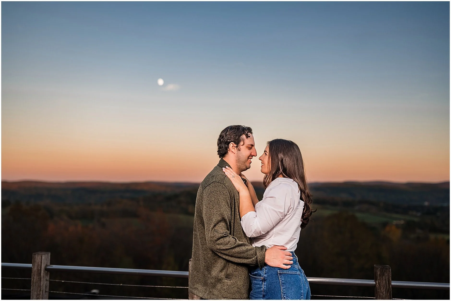Elegant fall engagement photography in Cooperstown New York