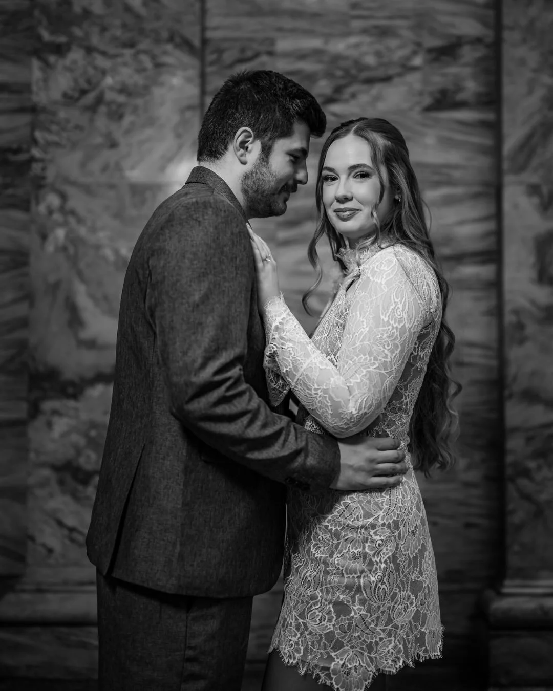 When April in upstate New York keeps you guessing, an indoor plan just makes sense for your engagement session. 
 This train station, with its architecture and close to where Lexi grew up gave us the perfect space for Lexi and Alec&rsquo;s session.

