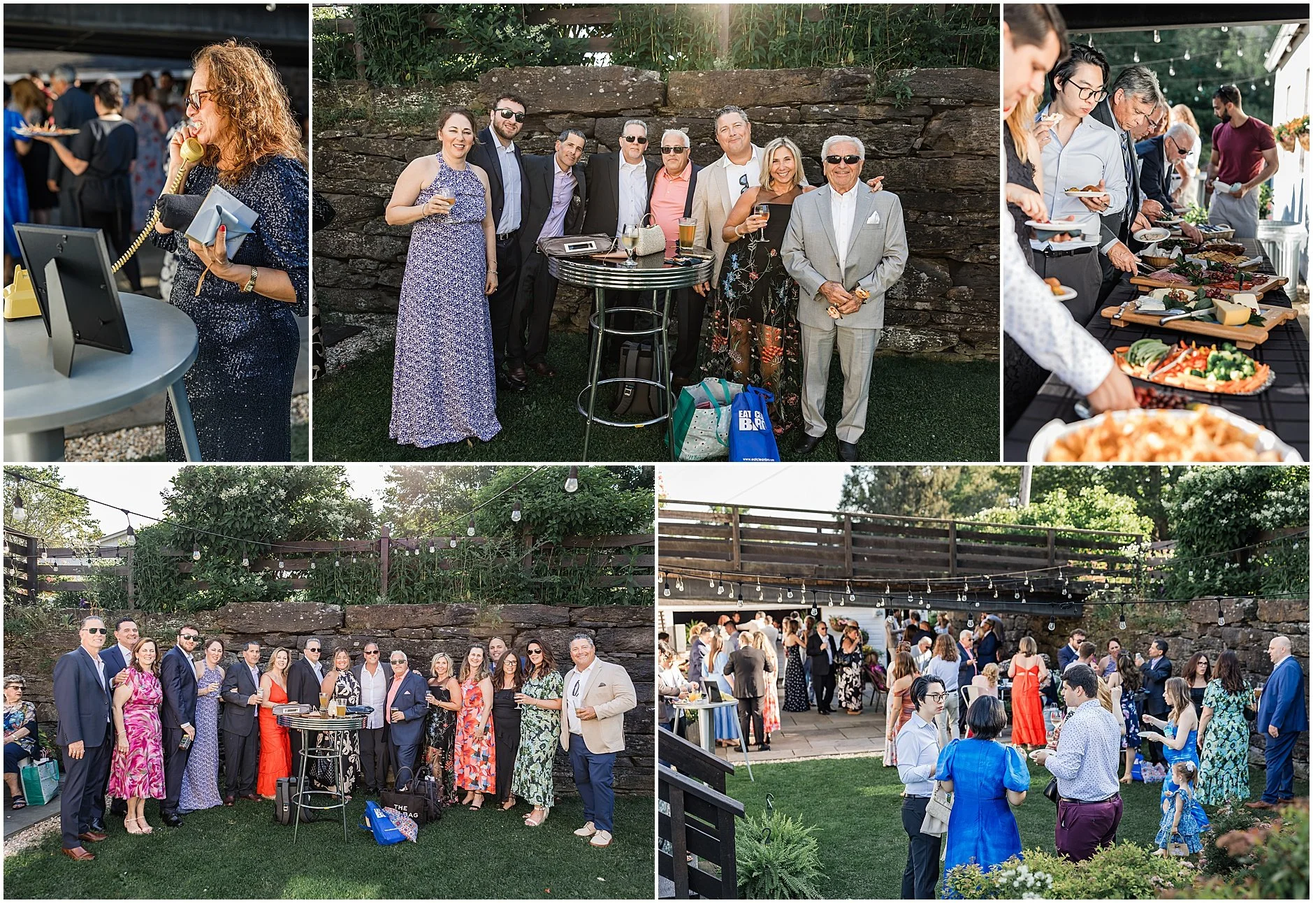 Cocktail hour candids at The Inn at West Settlement