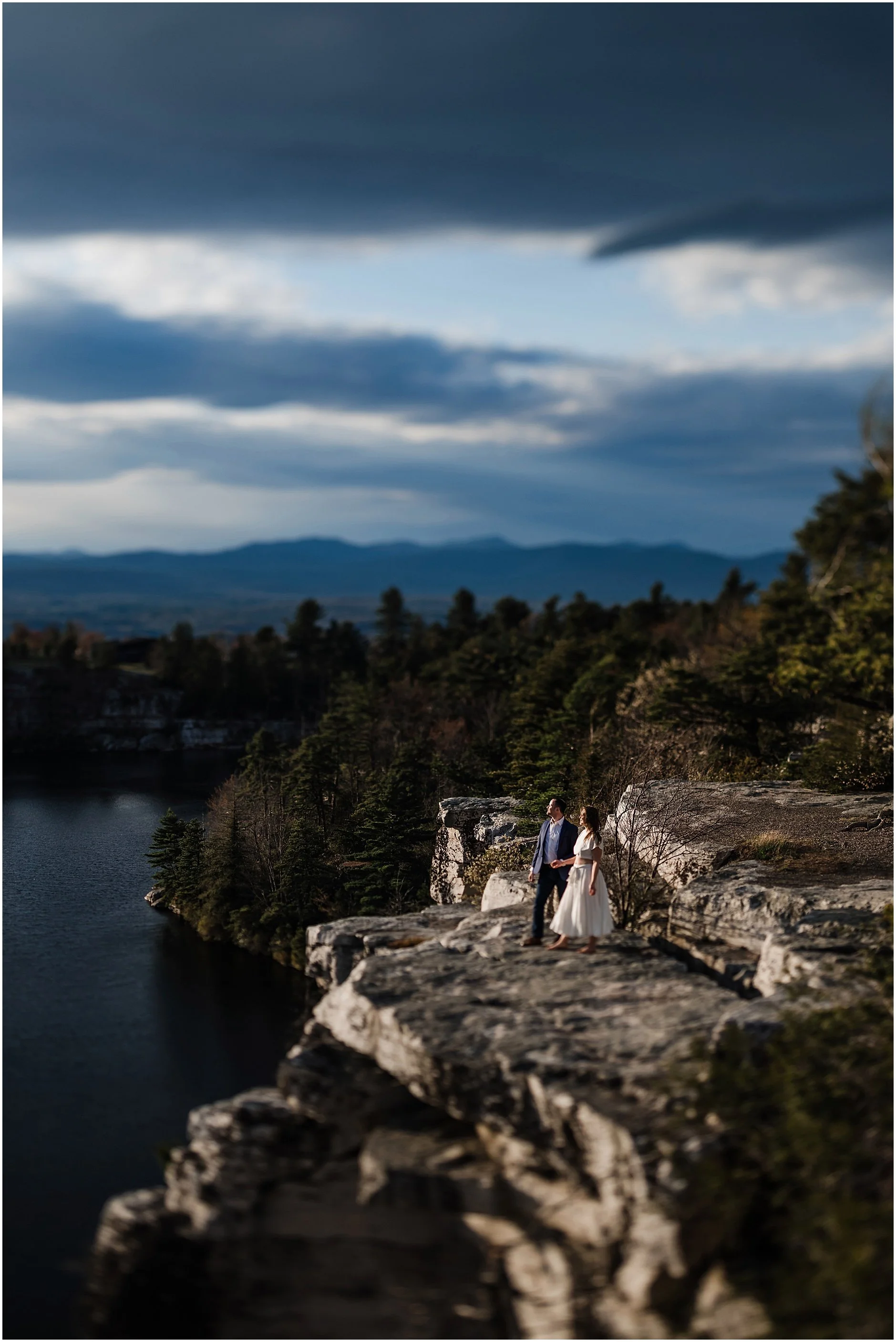 Adventure engagement session at Minnewaska State Park Preserve