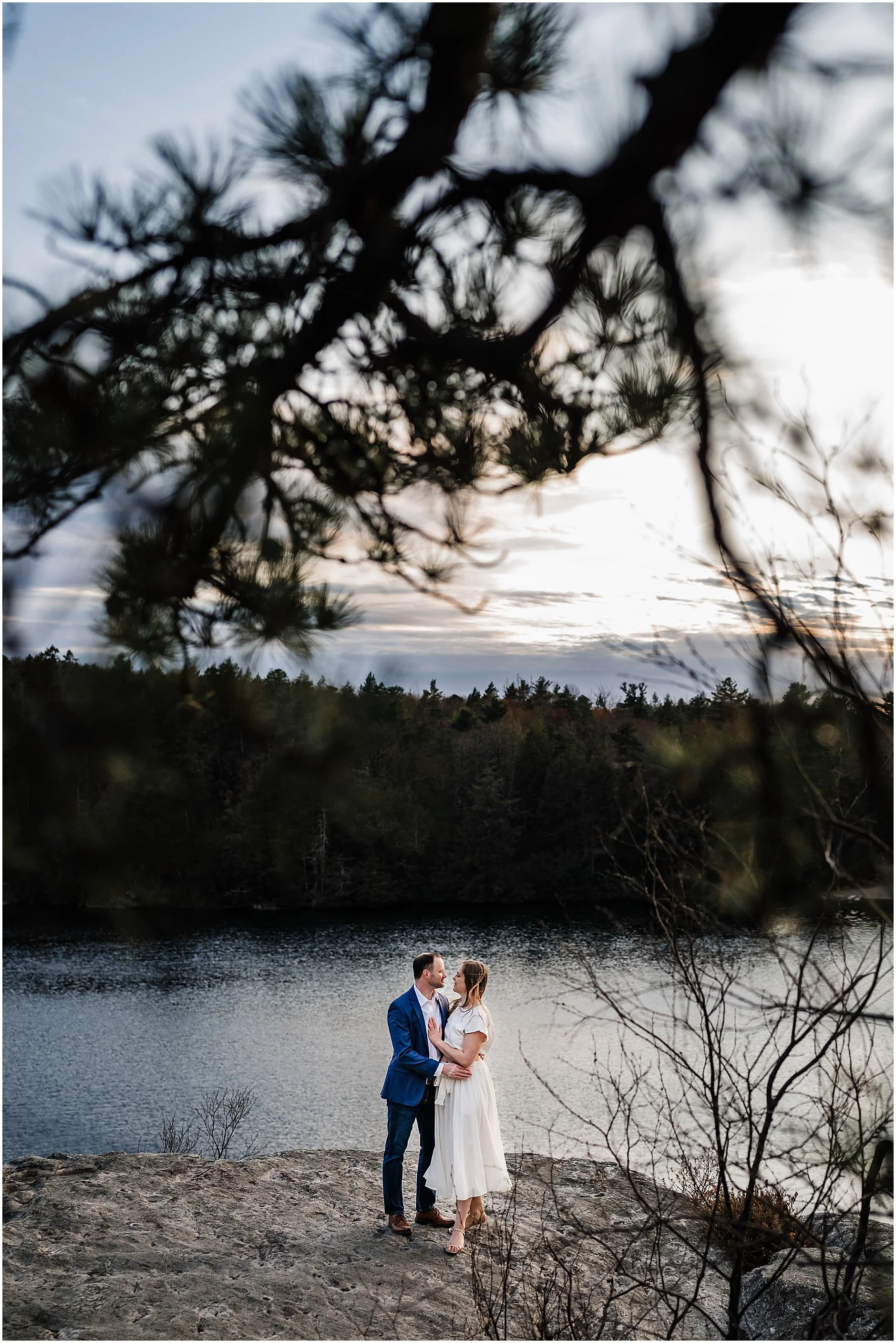 Sunset engagement photos in the Catskill Mountains New York