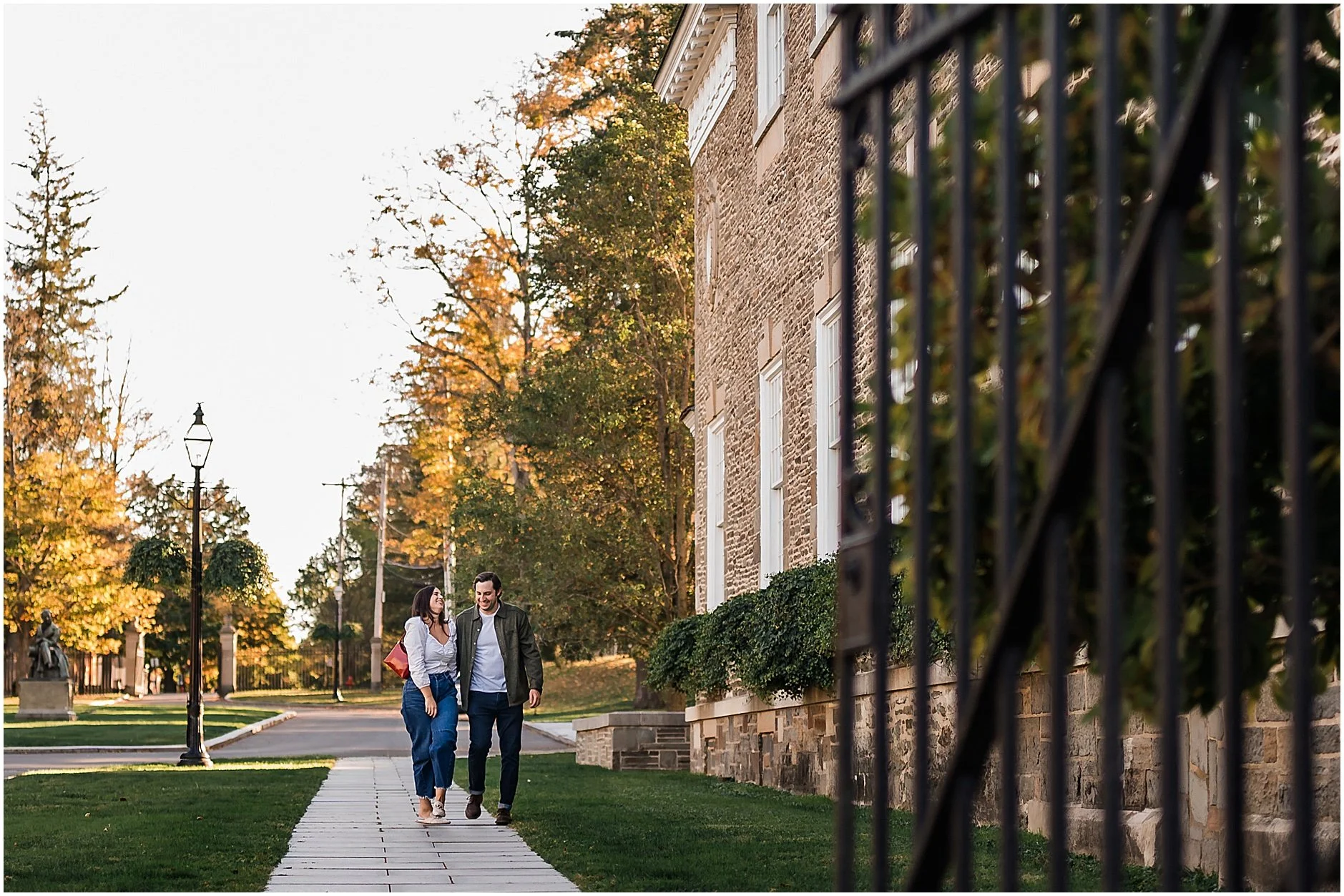 Downtown Cooperstown engagement session near Baseball Hall of Fame