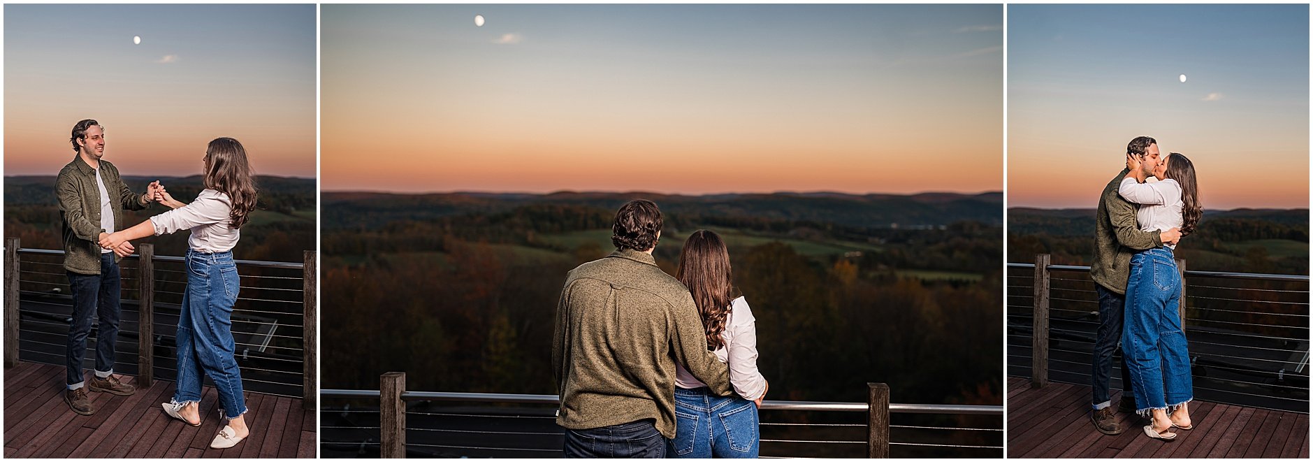 Playful engagement portraits in Upstate New York