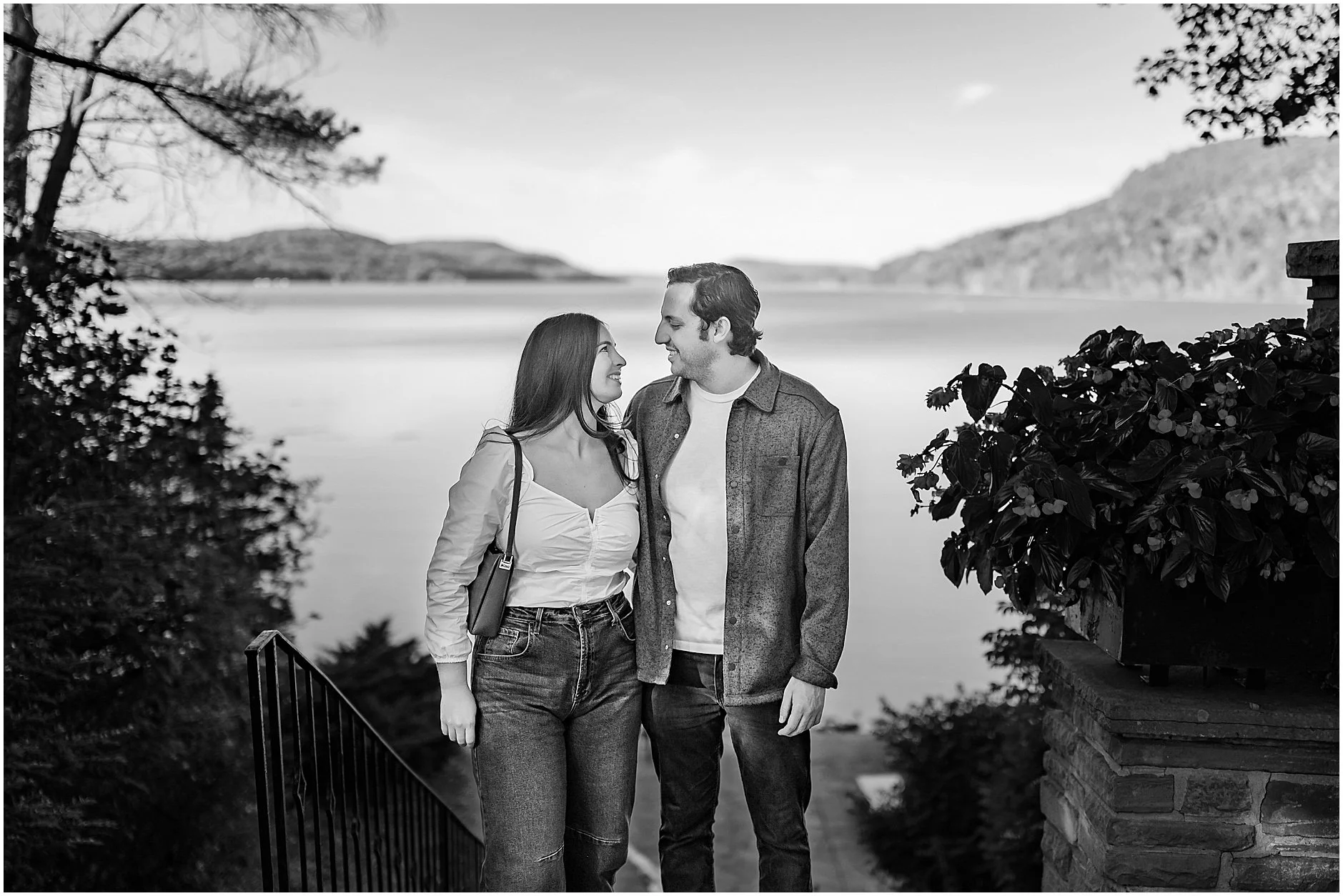 Lakeside engagement photos at Otsego Lake in Cooperstown NY