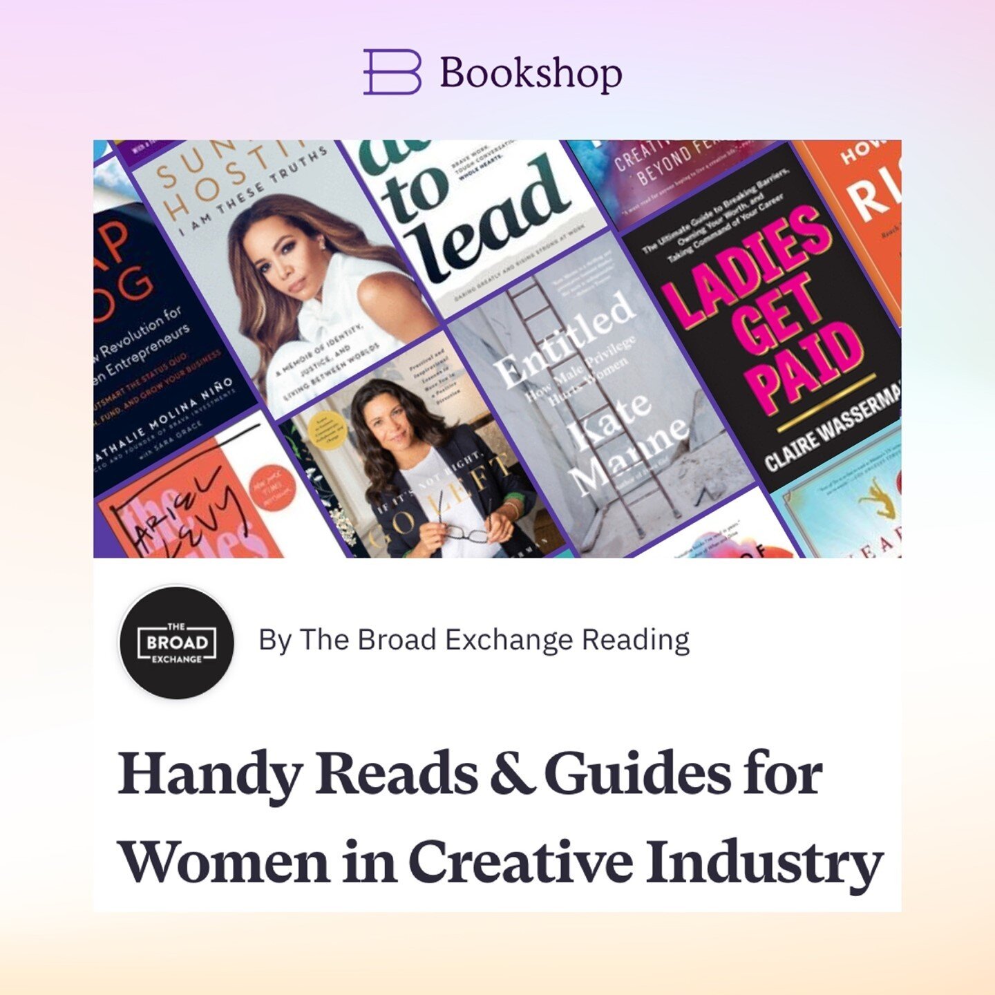 @Bookshop_org is featuring our collection of books we curated that helped us when there wasn&rsquo;t an official manual to lean on in our careers (💫 link in bio). We&rsquo;re excited to have our mission and tools recognized on such a scale! 

📚What