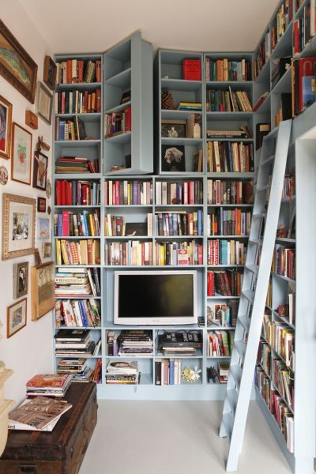 Costa House Must Have Bookshelves With A Rolling Ladder Robin M