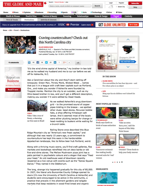 Asheville Buskers / The Globe and Mail