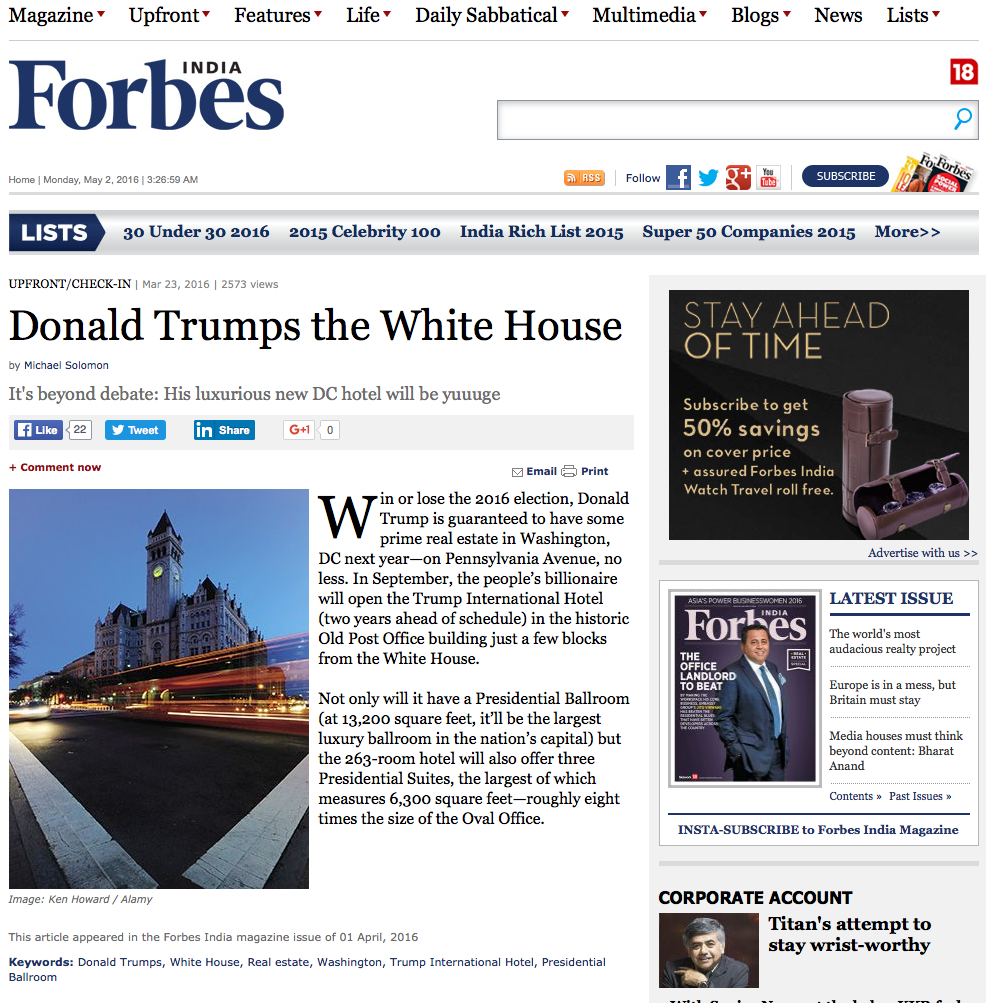 The old Post Office in Washington DC / Forbes India