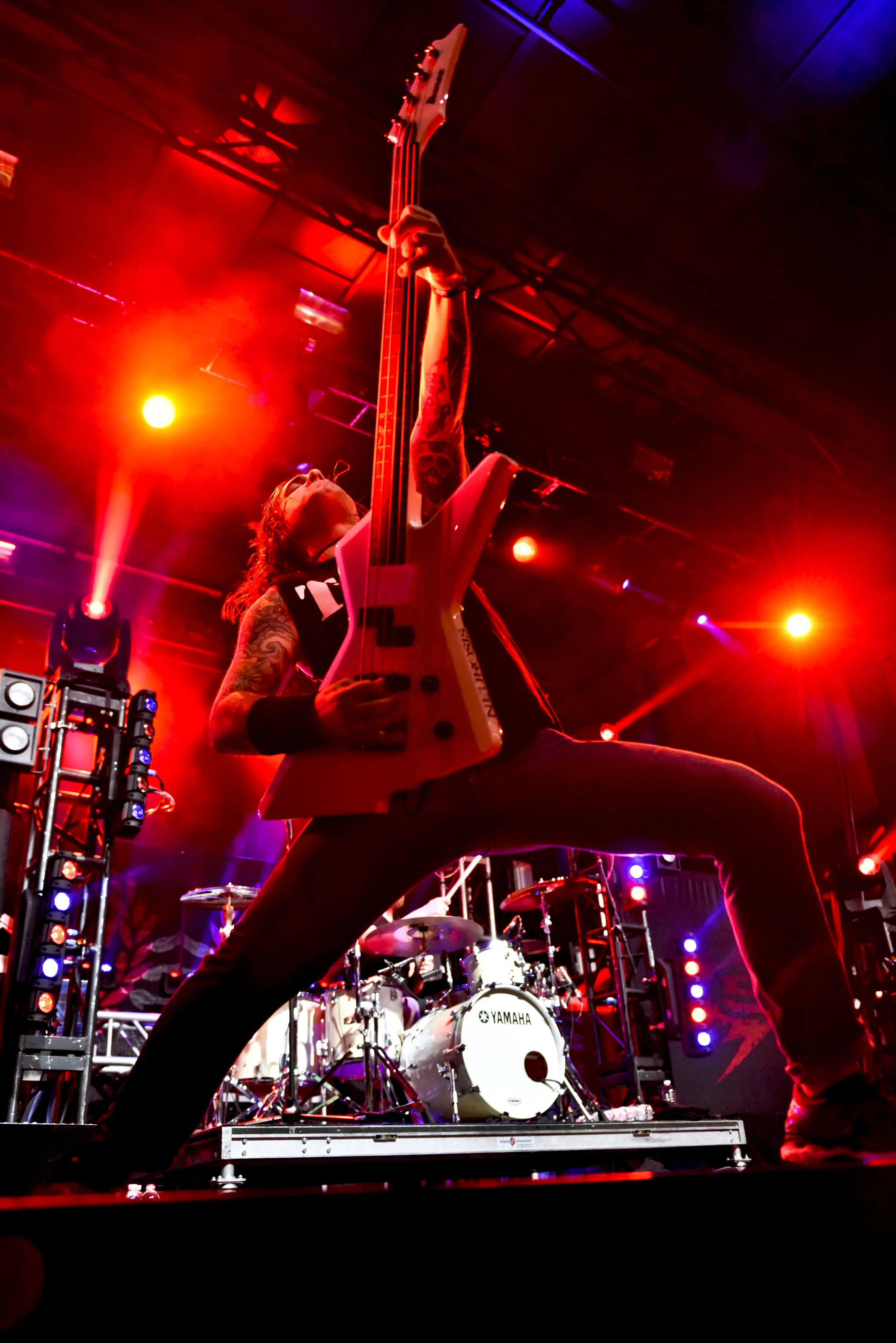 Las Vegas Nevada, April 21, 2017 - Mike D'Antonio the Bassist for Kill Switch Engage at Las Rageous in the Downtown Event Center (DLVEC) in Las Vegas Nevada - photo credit: Ken Howard/Alamy.