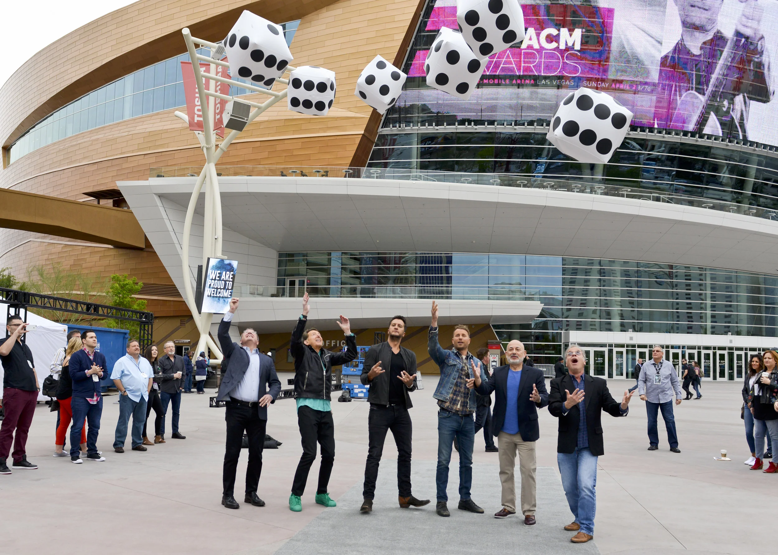 Las Vegas Nevada, March 31, /2017, Luke Bryan and Dierks Bently "Roll Out the Dice" and hold a press confrence for the Academy of Country Music Awards.