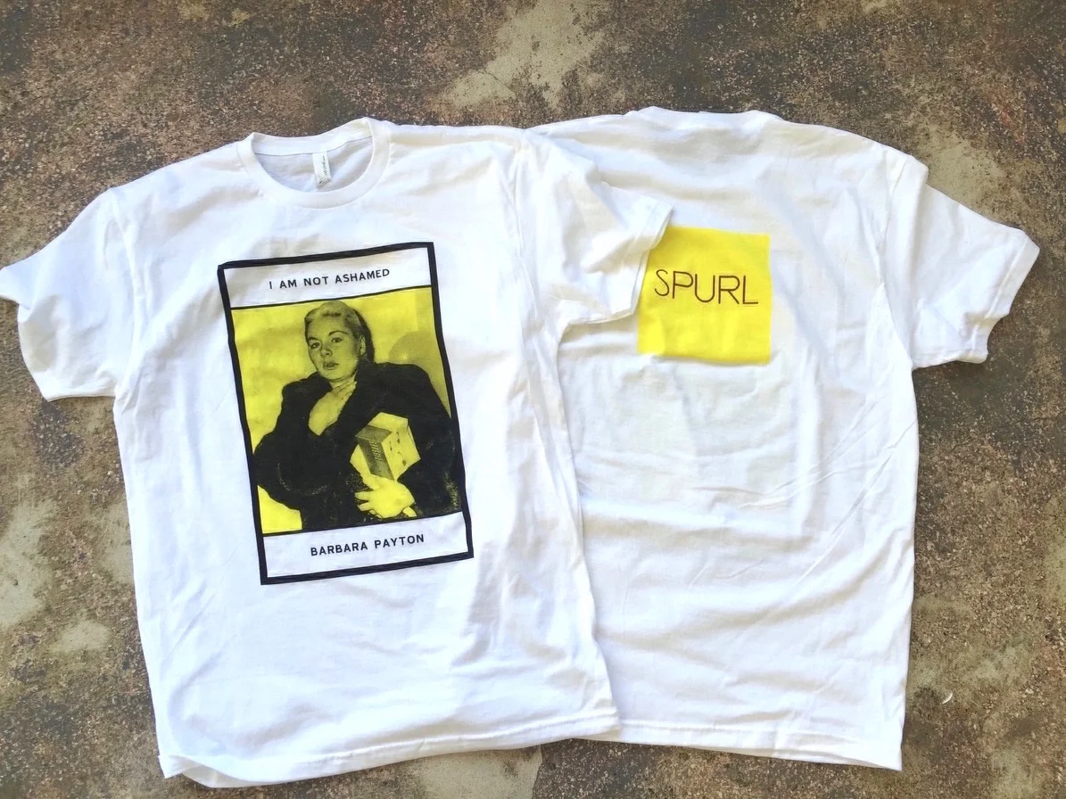 Barbara Payton Spurl T-shirt Front and Back