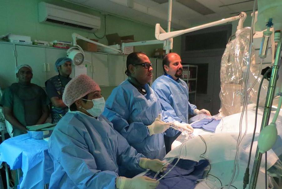 Seif with Dr Nusair in CWMH CathLab