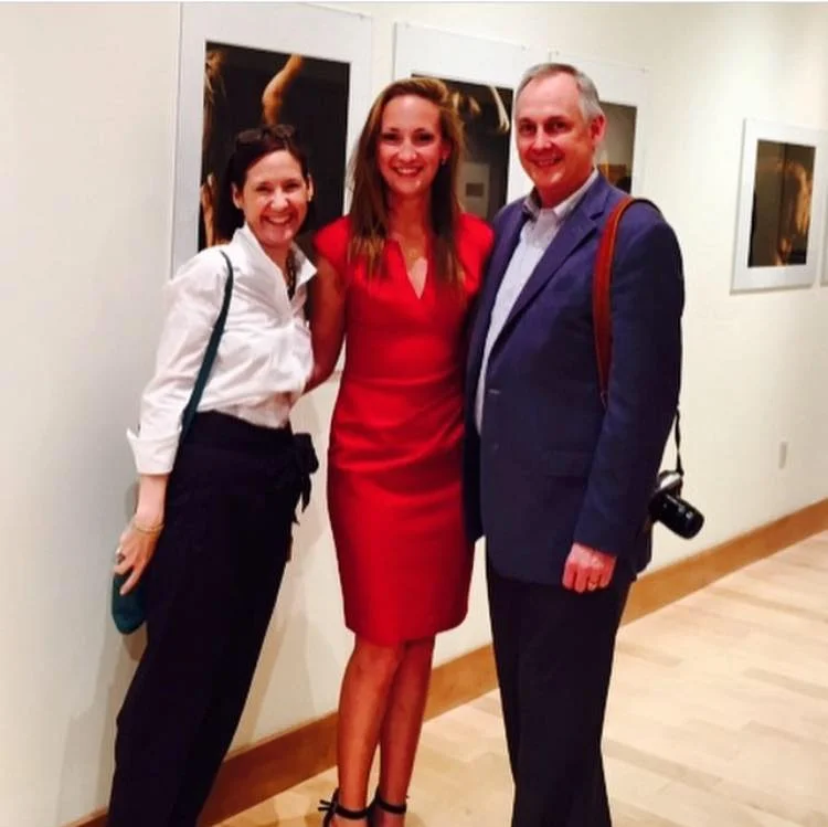 My parents and me celebrating opening night! At the Beard and Weil Galleries