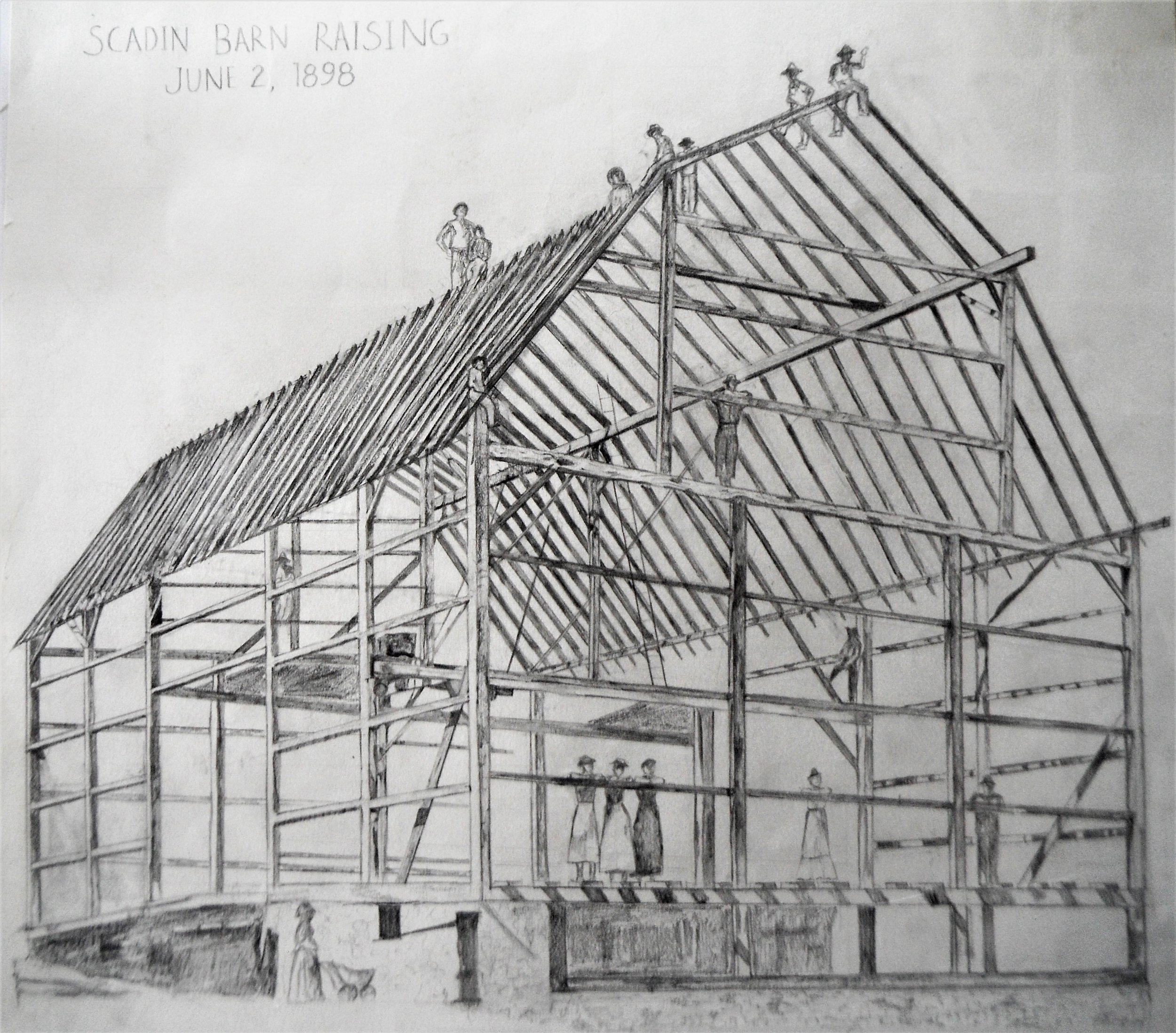 Scadin Barn Raising June 2nd 1898