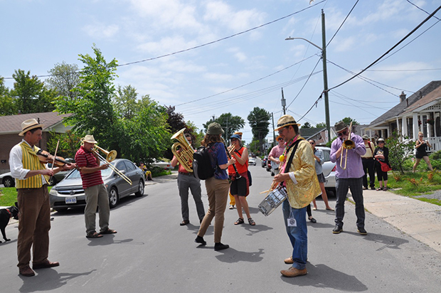 The Woodshed parade with Sheeshum & Lotus Skelton Park Parade Kingston 2015