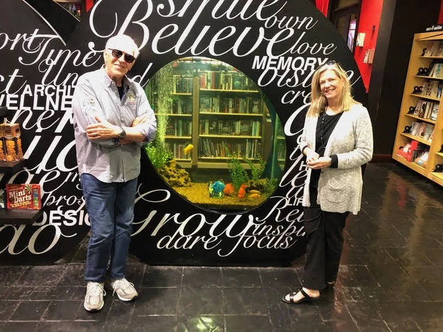 Spencer & Marisa Torrani, Co managing director of cinevation SA, at her book store in Johannesburg, S.A .