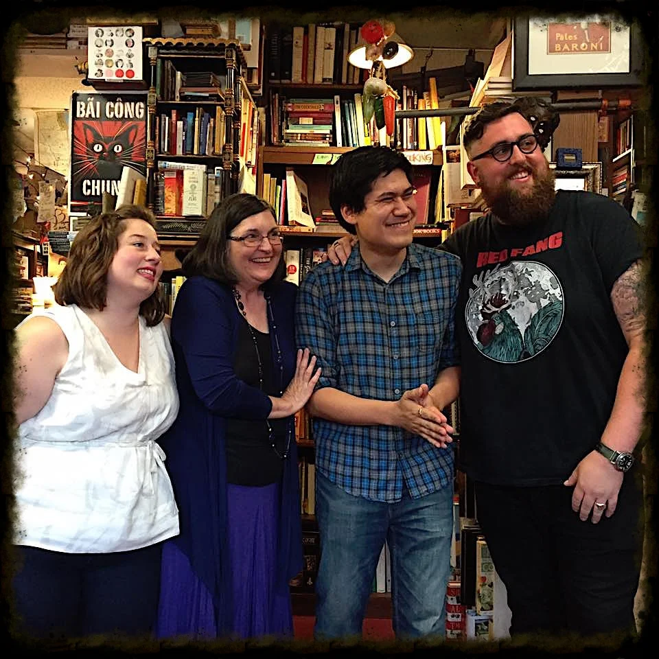 ELJ Authors at The Mingle with the lovely series curator, Tim Moore!