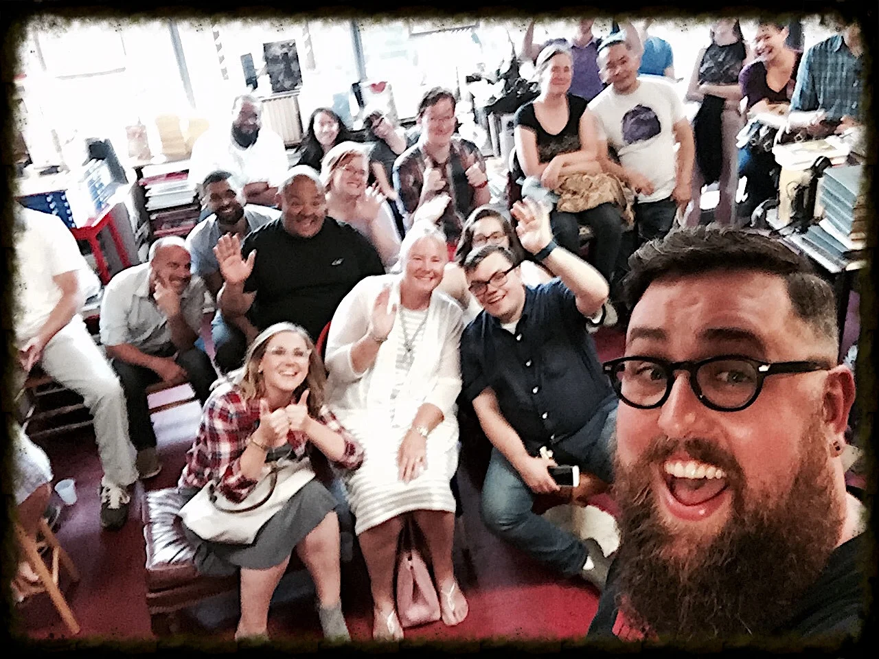 Selfie with the crowd!