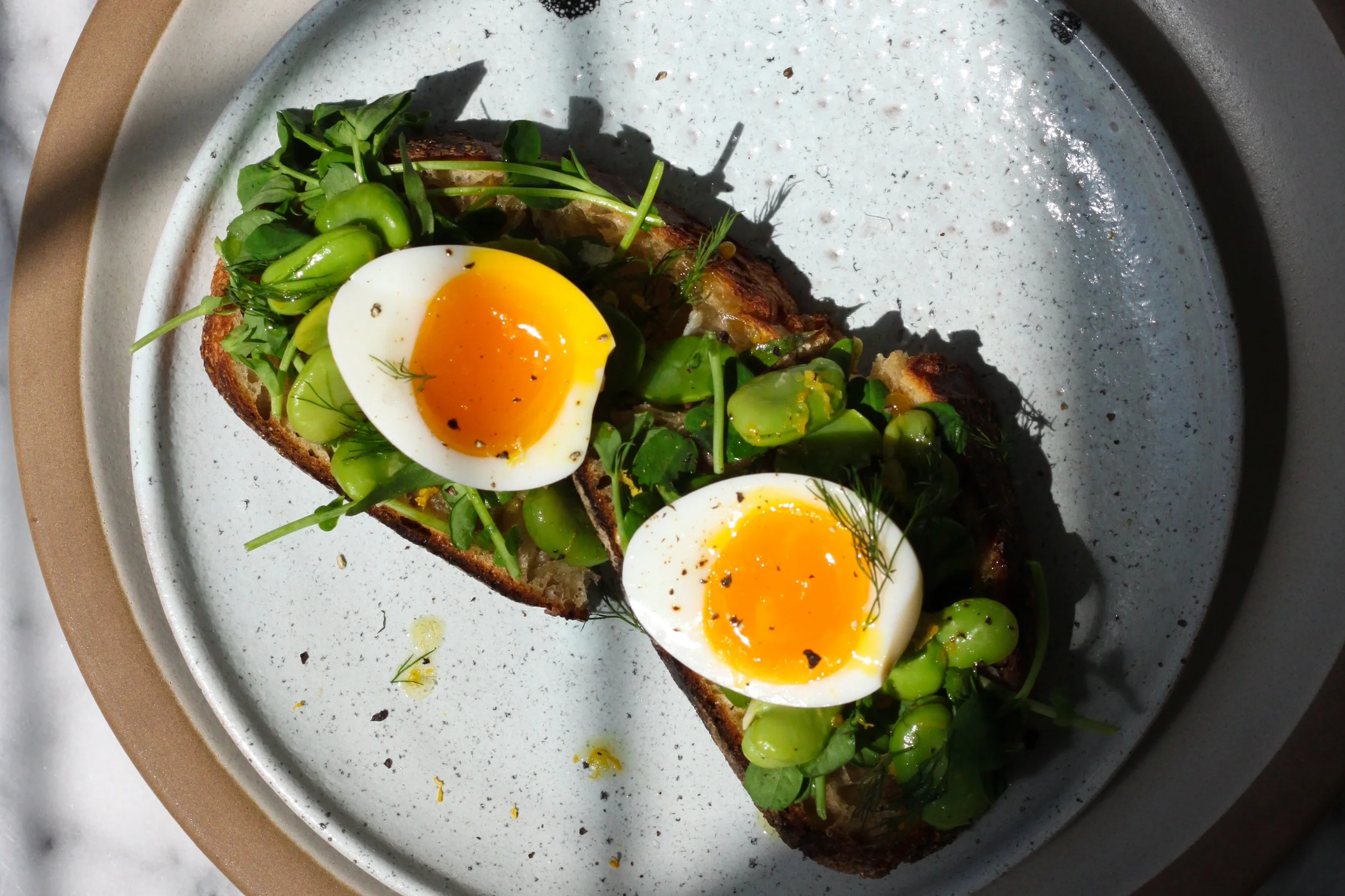 Lemony Fava Bean Tartine