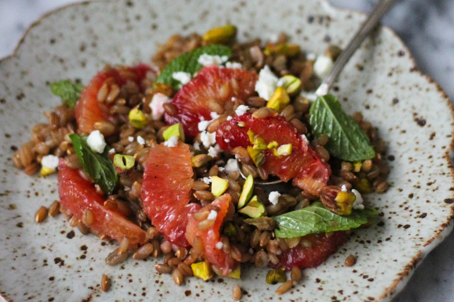 Rye Berry, Blood Orange, Pistachio &amp; Herb Salad