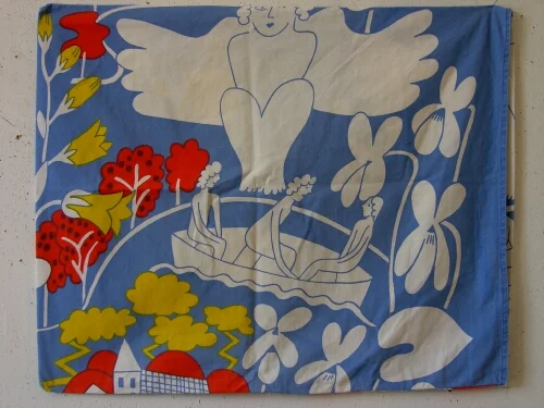 ÄNGLAR tygtryck 10-gruppen 1972