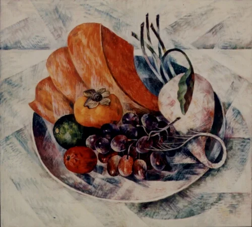 DÖRRÖVERSTYCKE olja på duk 50x45cm 1981