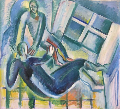 FRÅN VALLBERGA 1 olja på duk 110x100cm 1966