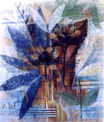 OUT akryltempera på duk 125x145cm 1999