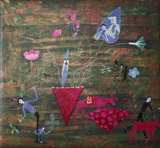 BRÅTTOM akryl på duk 40x37cm 2019
